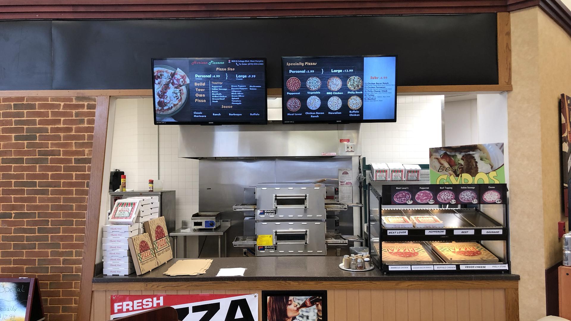 Horizon Pizzano Menu